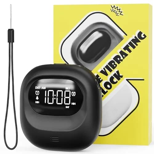 ROCAM Vibrating Alarm Clock Bed Shaker with 3000mAh Battery | Rechargeable, Silent Wake-Up, Dual Alarms, Travel-Friendly thumbnail 1