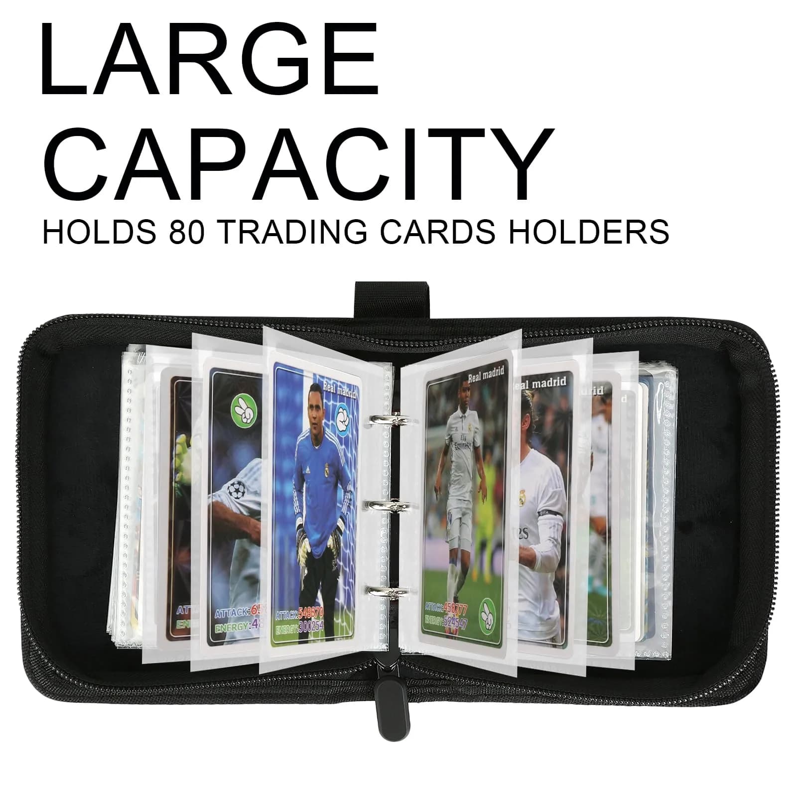 GERMUN Mini Card Binder 1 Pocket 80 Pockets Trading Card Album Folder with 40 Sleeves Double Sided - Pink thumbnail 2