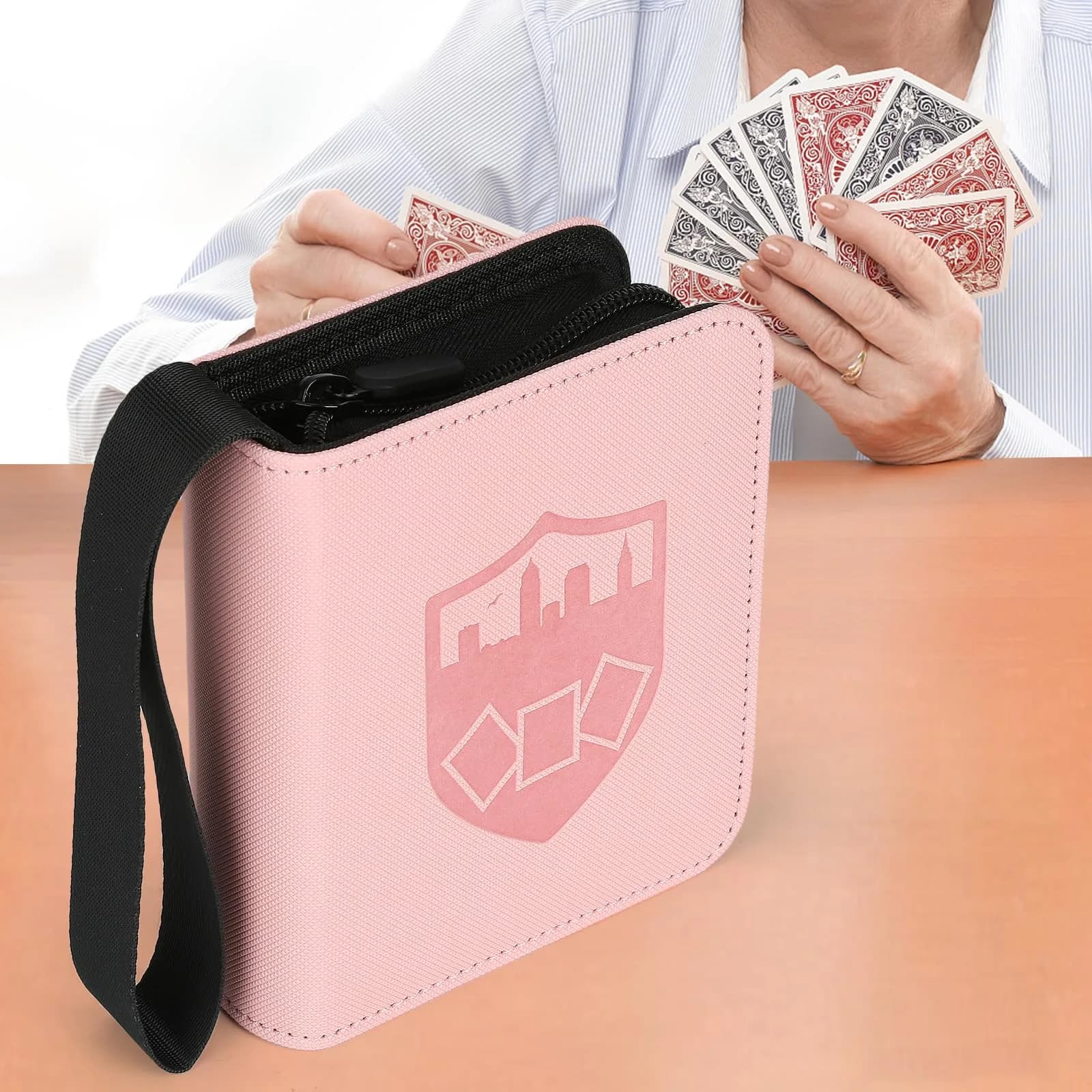 GERMUN Mini Card Binder 1 Pocket 80 Pockets Trading Card Album Folder with 40 Sleeves Double Sided - Pink thumbnail 6
