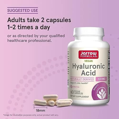 Jarrow Formulas Hyaluronic Acid 120 mg 120 Veggie Capsules | Skin Health Support thumbnail 7