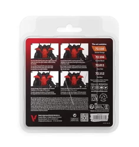 Vallejo Red Color Set Game Color 18ml (0.60 fl oz) Bottles | Acrylic Paint for Miniatures thumbnail 2