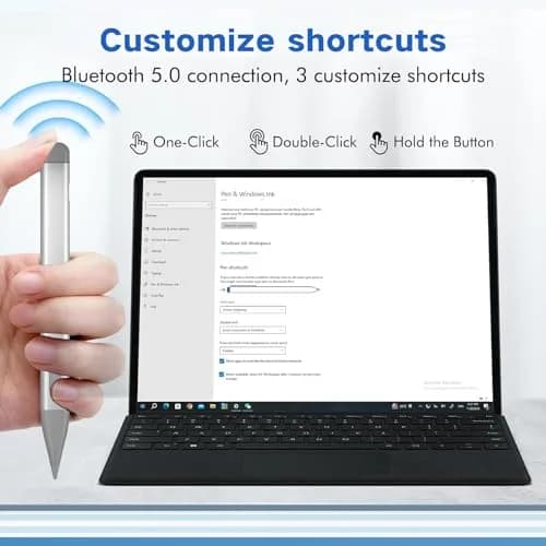 JvKzaen Slim Pen 2 for Microsoft Surface | 4096 Pressure, Eraser, Palm Rejection, Type-C Charge thumbnail 7