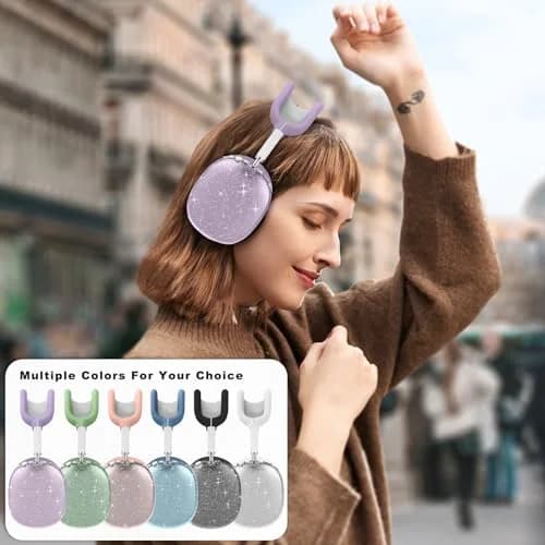 Aiaabq AirPods Max Case Cover | Anti-Scratch Silicone & TPU, Clear, Skin Scratch Proof, 3-in-1 for AirPods Max thumbnail 6