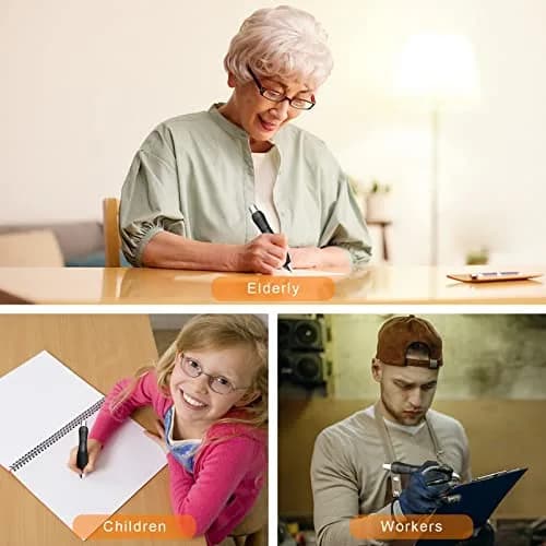 Lyforx Big Fat Pens 14pcs (2 Pens + 12 Refills) | Weighted for Tremor, Arthritis, Parkinson, Handicap thumbnail 4