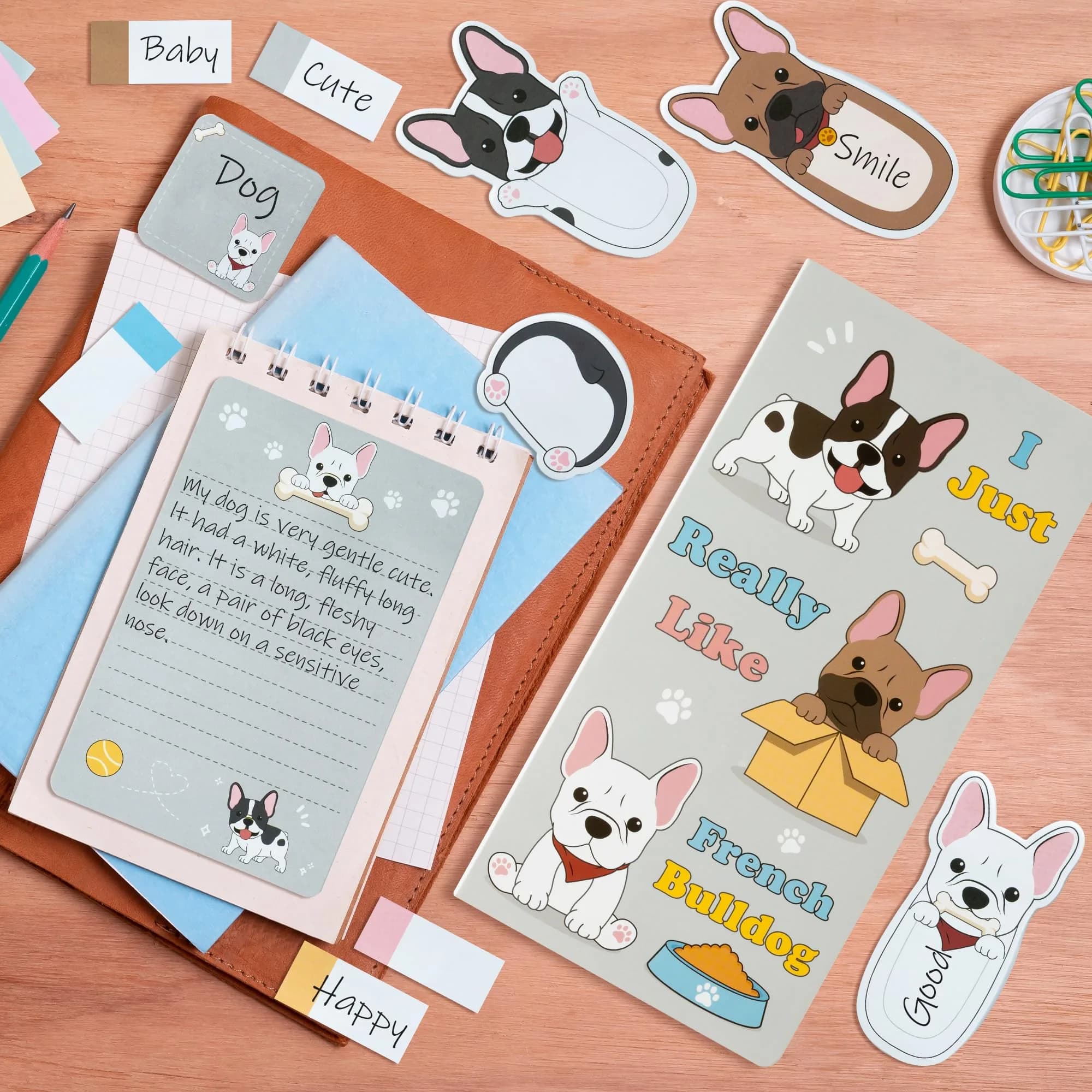 Xqumoi French Bulldog Sticky Notes Set, 550 Sheets, Cartoon Animal Memo Pads Bundle | Cute Dog Design for Students & Office thumbnail 4
