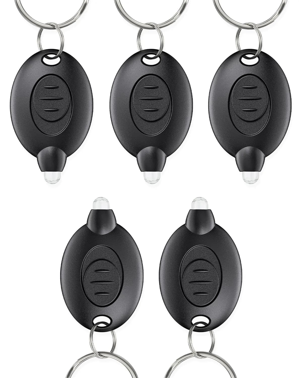 Uniclife 5 Pack LED Keychain Flashlight | Ultra-Bright 12 Lumens, Portable & Durable - main product image