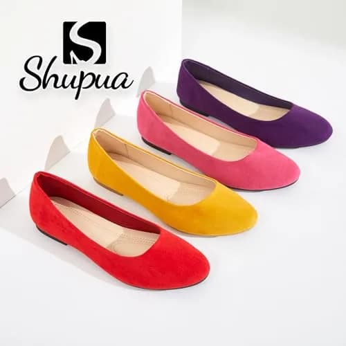 Shupua Flats for Women Round Toe Ballet Flats Work Shoes, Purple, Size 9 | Comfortable All-Day Office Wear thumbnail 8