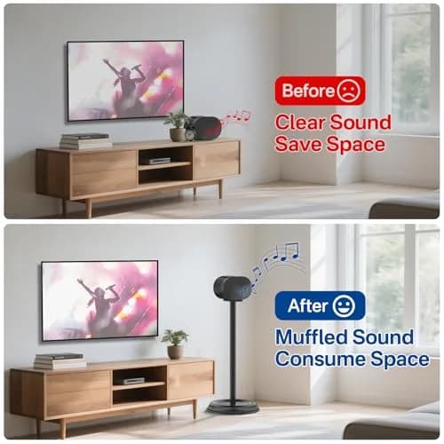 Chunxiao Heavy-Duty Speaker Stand Pair for Sonos Era 300, 39.4 inches | Secure Mounting with Cable Management thumbnail 6