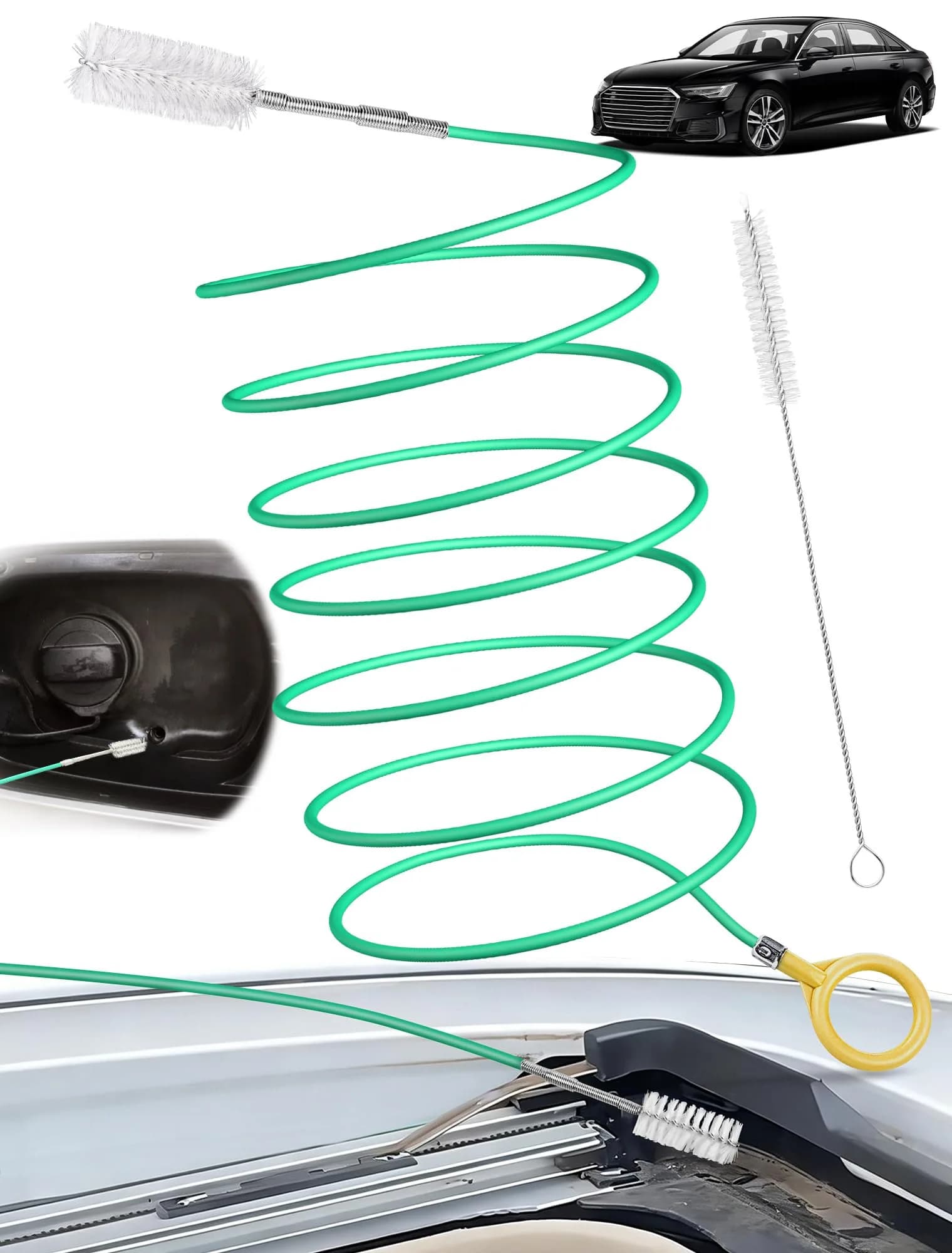 SARDVISA 120-Inch Flexible Sunroof Drain Cleaning Brush | Clears Narrow Pipes & Drains