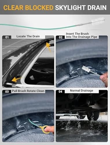 SARDVISA 120-Inch Flexible Sunroof Drain Cleaning Brush | Clears Narrow Pipes & Drains thumbnail 4