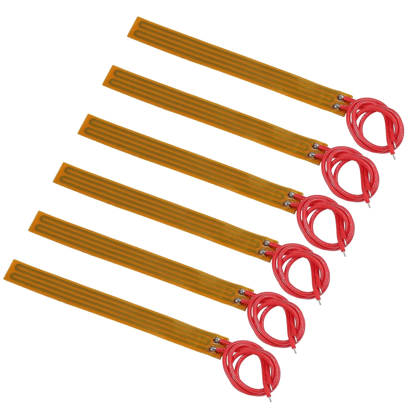 Coliao 6pcs PI Heating Film 12V 12W 10mmx93mm Adhesive Polyimide Heater Plate | Flexible Lab Supply Element