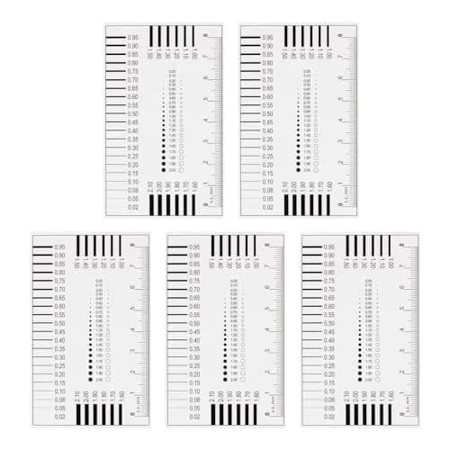 HARFINGTON High Precision SEC Size Estimation Chart 8cm | Flaw Detection Film Ruler for Diameter & Line Width thumbnail 1