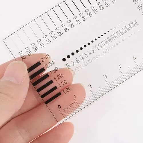 HARFINGTON High Precision SEC Size Estimation Chart 93x58mm (3.66"x2.28") Transparency Flaw Detection Film Ruler thumbnail 5
