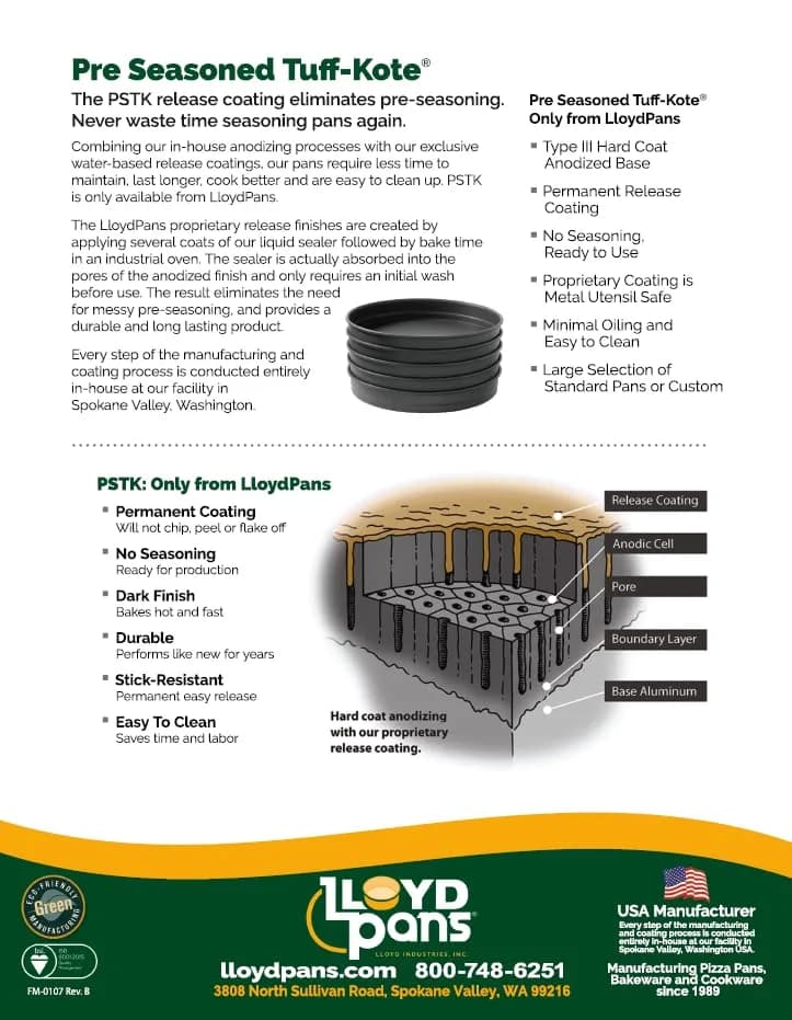 Lloyd Pans Sicilian Style Pizza Pan 8x8x2 Inch | Deep Dish Aluminum Baking Pan thumbnail 3