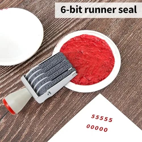 EATAKWARD 5 Digit Number Stamp 2.1 cm (0.83 in) | Adjustable Price Tag Roller Stamp thumbnail 2