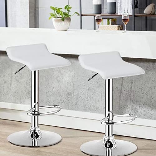 NAFORT Adjustable Swivel Bar Stools Set of 4 | Height-Adjustable PU Leather Seating thumbnail 3