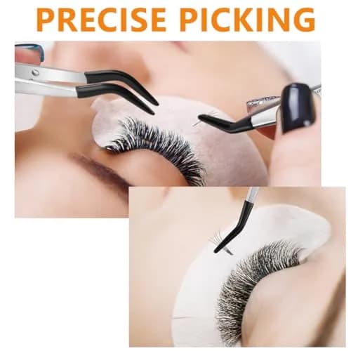 Ainiv 4pcs Tweezers with Rubber Tips | Precision Stainless Steel for Beauty & DIY thumbnail 2