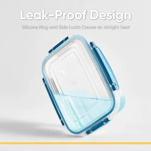 Superio Plastic Food Storage Container with Airtight Lid 80 Oz | Leakproof, BPA Free, Stackable, Microwave & Dishwasher Safe thumbnail 3
