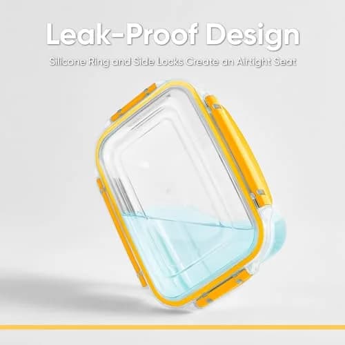 Superio Plastic Food Storage Container with Airtight Lid 27 oz | Leakproof, BPA Free, Stackable, Microwave & Freezer Safe thumbnail 3