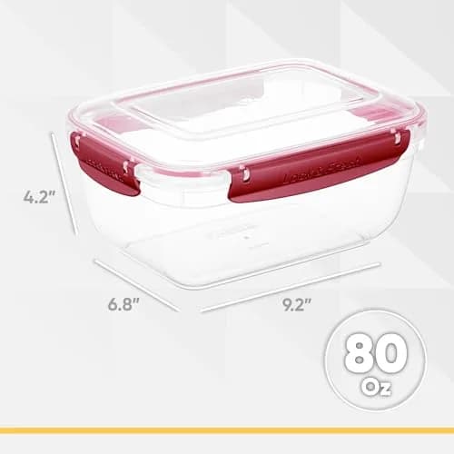 Superio Food Storage Container 80 Oz | Leakproof, Airtight & BPA Free thumbnail 2