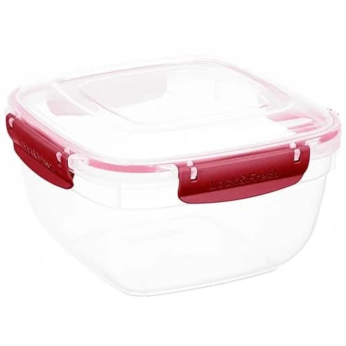 Superio Red 80 oz (2.3 L) Airtight Food Storage Container | Leakproof & Stackable for Kitchen Pantry Organization thumbnail 1