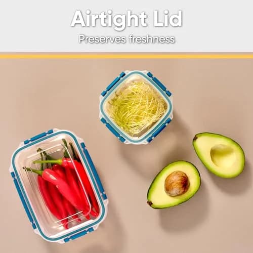 Superio Blue 27 Oz Food Storage Container | Airtight, Leakproof, BPA-Free Plastic for Kitchen & Pantry thumbnail 6