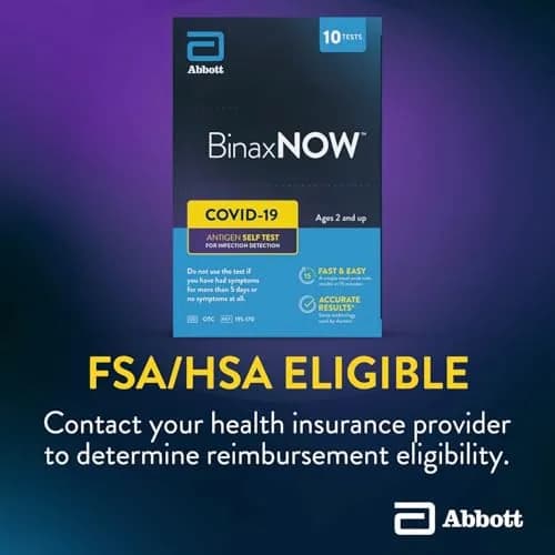 BinaxNOW COVID-19 Antigen Self Test 10 Tests | Fast 15-Minute Results at Home thumbnail 4