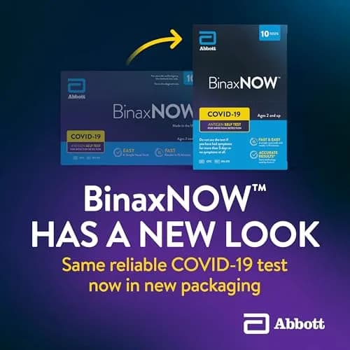 BinaxNOW COVID-19 Antigen Self Test 10 Tests | Fast 15-Minute Results at Home thumbnail 2