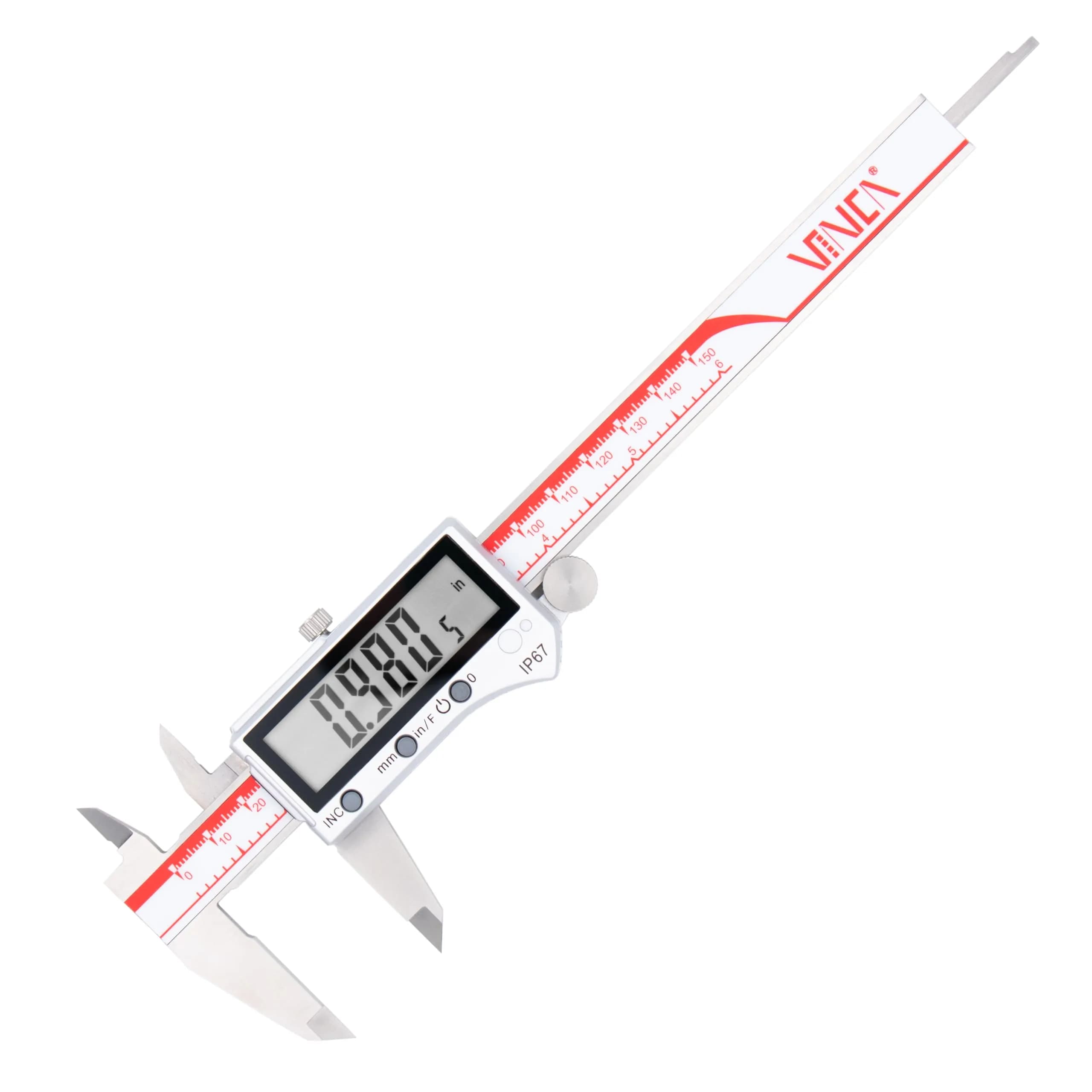 VINCA DIPA-0605 Digital Caliper 150mm (6 Inch) | IP67 Stainless Steel with Large LCD