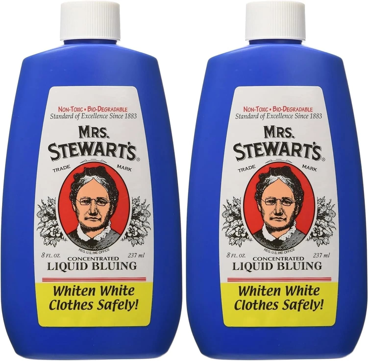 Mrs. Stewart's Concentrated Liquid Bluing 472ml (16 Fl Oz) | Whitens Whites Better Than Bleach — 8 Fl Oz