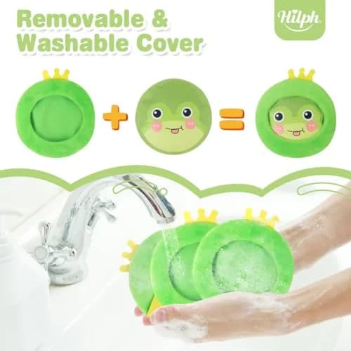 Hilph Kids Ice Packs, 3 Cute Frog Ice Packs with Cover & Handheld Straps | Reusable Gel Pack Hot Cold Compress for Boo Boos, Injuries, Pain Relief, Bumps Fever Wisdom Teeth, Fun Gift for Baby Childs thumbnail 2