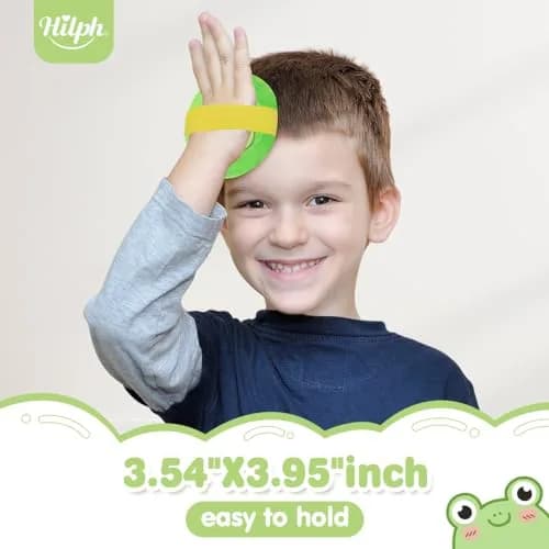 Hilph Kids Ice Packs, 3 Cute Frog Ice Packs with Cover & Handheld Straps | Reusable Gel Pack Hot Cold Compress for Boo Boos, Injuries, Pain Relief, Bumps Fever Wisdom Teeth, Fun Gift for Baby Childs thumbnail 3