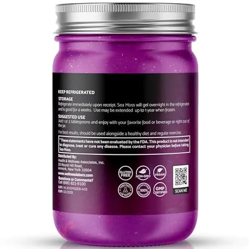 WELLNESS LABSRX Irish Sea Moss Gel Superfood Elderberry Flavor 296ml (10 Fl Oz) | Nutrient-Rich Superfood thumbnail 3