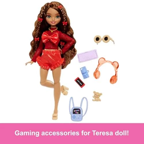 Barbie Dream Besties Teresa Doll and Accessories with Video Game Theme, 10+ Pieces, Ages 4+ | Encourages Imaginative Play thumbnail 3