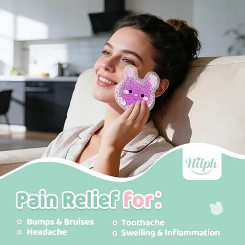Hilph Kids Bunny Ice Packs for Boo Boos, 3 Count (3"x4.5" Each) | Natural Relief for Swelling & Headaches thumbnail 3