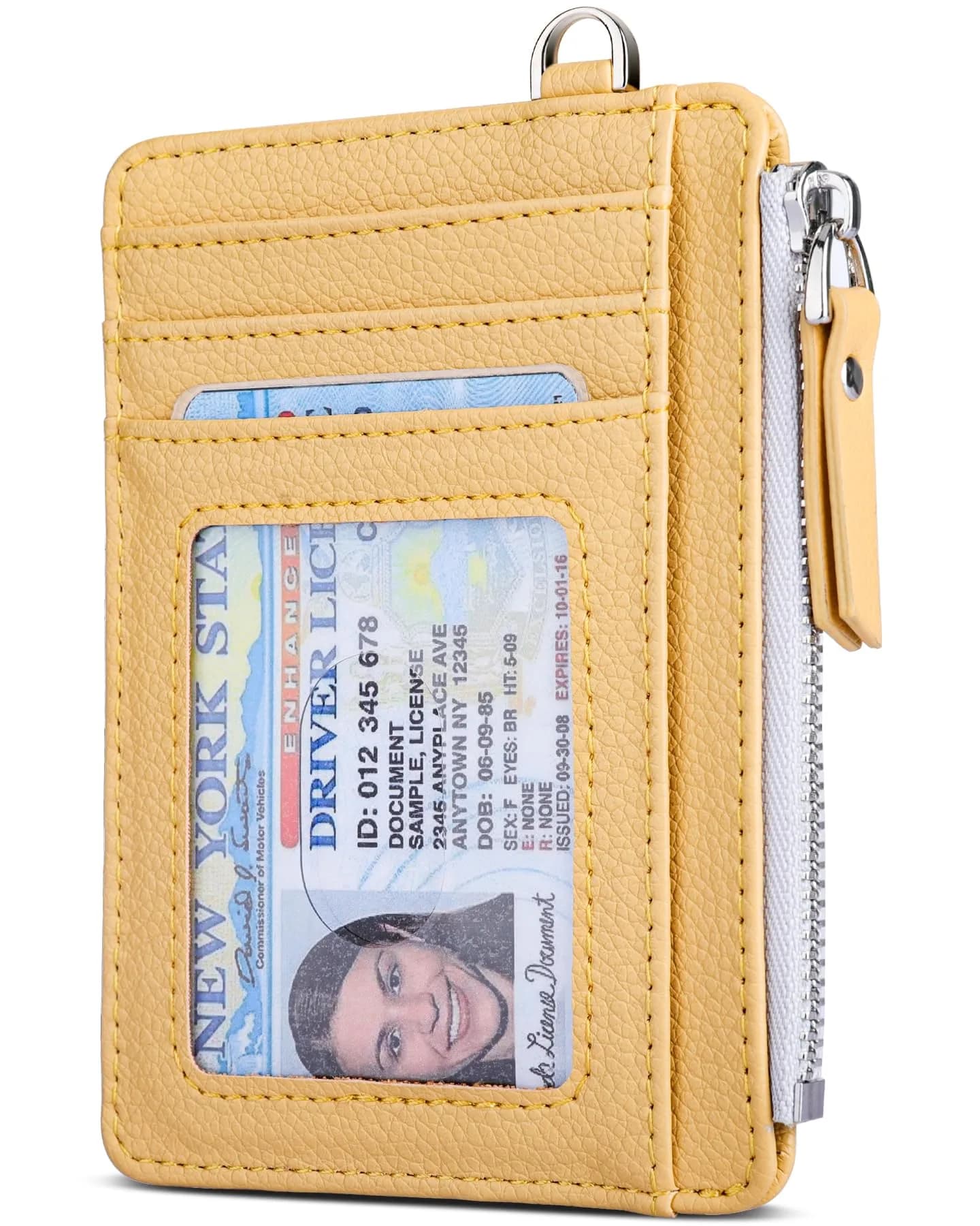 Teskyer Slim RFID Wallet for Women, Small Card Holder with Zip Pocket | Compact, RFID-Blocking, Faux Leather - main product image