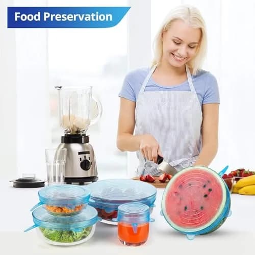 DAILY KISN Silicone Stretch Lids 12PCS | Reusable Food Covers for Bowls & Containers thumbnail 5