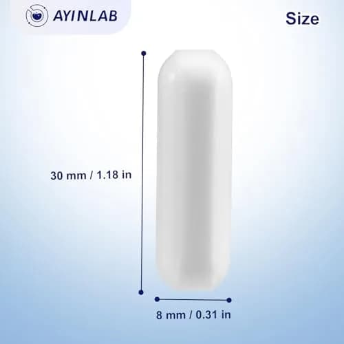 AYINLAB PTFE Magnetic Stir Bar Set 8x30mm (8pcs) | Chemical-Resistant Lab Stirring Rods thumbnail 2