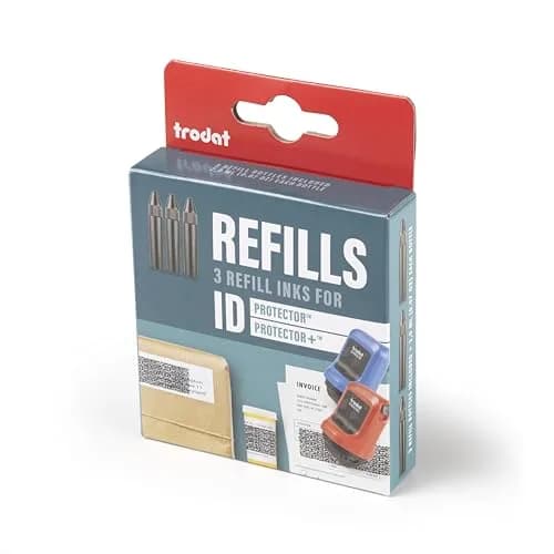 Trodat Refill Inks for ID Protector+ & ID Protector Roller Stamp 2ml Black Ink (3-Pack) thumbnail 1