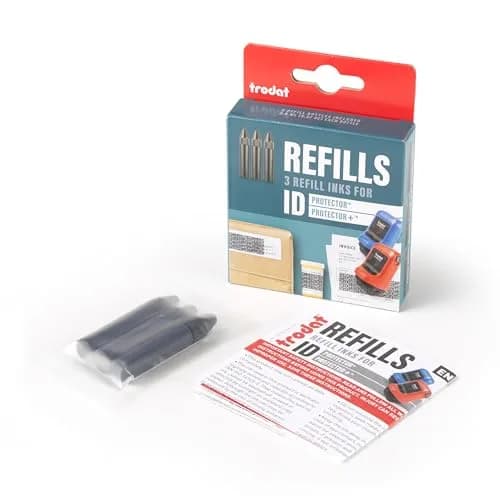 Trodat Refill Inks for ID Protector+ & ID Protector Roller Stamp 2ml Black Ink (3-Pack) thumbnail 7