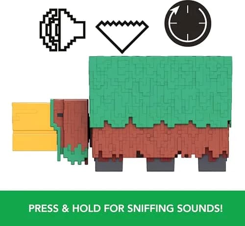 Mattel Minecraft Sniffer Action Figure 3.25-inch | Game-Accurate Sounds & Pixelated Design thumbnail 5