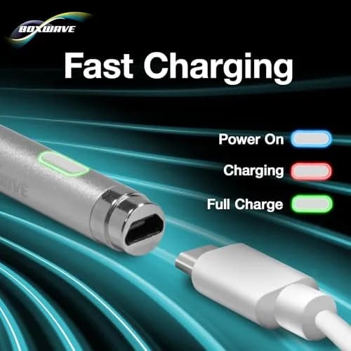 BoxWave Stylus Pen Compatible with Xiaomi Pad 6 | Ultra Fine Tip, Metallic Silver thumbnail 5