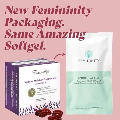 Femininity Softgels for Vaginal Dryness 60 Softgels | Omega 7 & Essential Fatty Acids Support thumbnail 8