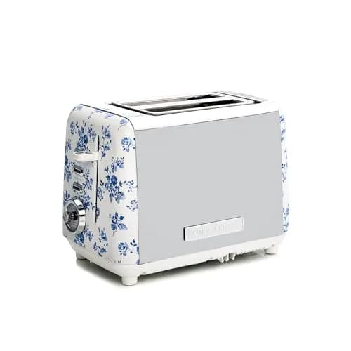 Laura Ashley China Rose 2 Slice Toaster | Wide Slot, Even Browning, 7 Levels, Compact Design thumbnail 1
