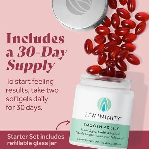 Femininity Softgels for Vaginal Dryness 60 Count | Omega 7 & Organic Sea Buckthorn thumbnail 6