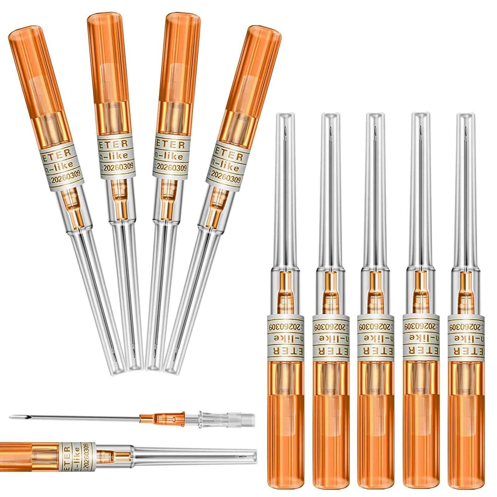 YONGDA Catheter Piercing Needles 14G 10pcs | Stainless Steel, Safe & Precise - main product image