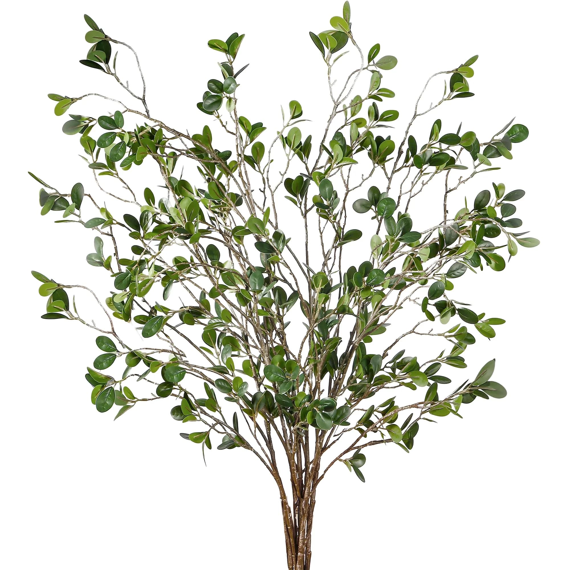 Sggvecsy Artificial Ficus Branches 43’’ | Realistic Faux Leaf Spray for Home & Office (120 chars) — 6 Pieces