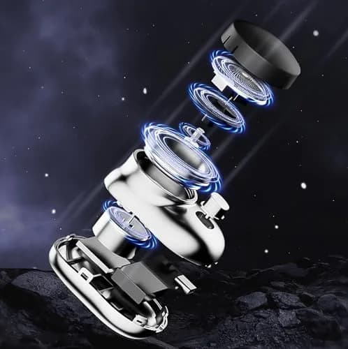 KRRHUEO Zao Mini Shaver for Men - Electric Razor, 7200rpm, 0.1mm Foil, Type-C Charging | Blue thumbnail 5