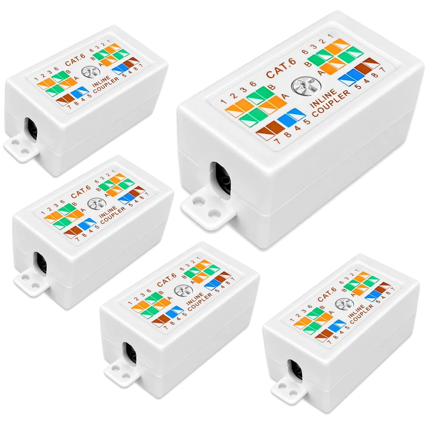 itxtynlo Cat 6 Junction Box 5 Pack | Unshielded Ethernet Splicing Solution