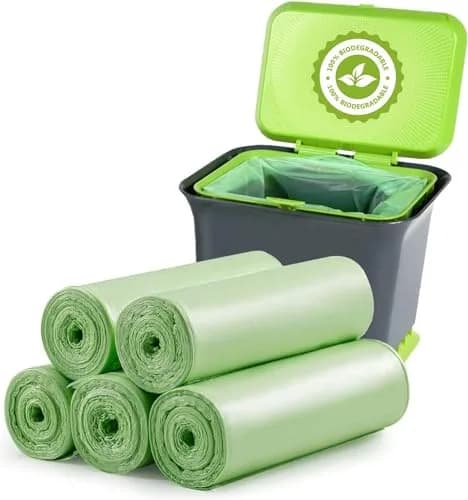 Aoriyar Compost Trash Bags 1.2 Gallon | Biodegradable & Leakproof 120 Count thumbnail 1
